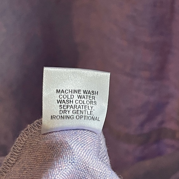 NEW FLAX IRIS Thistle PURPLE Lavender Women's Top TUNIC LONGLINE CREWNECK MEDIUM - Picture 4 of 8